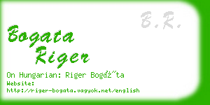 bogata riger business card